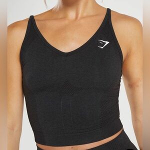 Gymshark VITAL SEAMLESS 2.0 MIDI TANK black marl size small